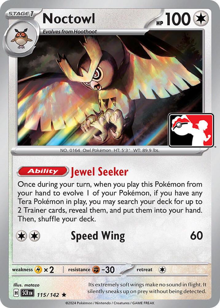 Stellar Crown Noctowl [Prize-Pack] Pokémon card